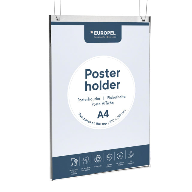 Europel - Posterhalter A4 stehend kristallklar | 10 Stücke