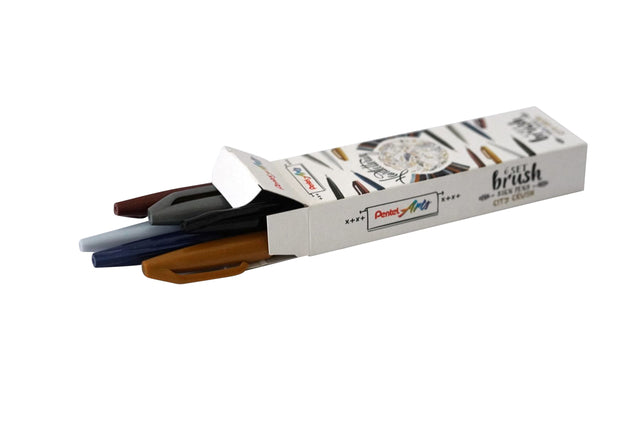 Pentel - Brushpen -Zeichen SES15C City Crush Assorti