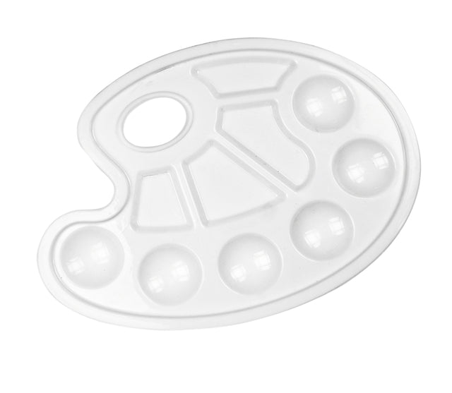 Collall - Lackpalette Plastik mit 10 Stauseen weiß | 10 Stücke