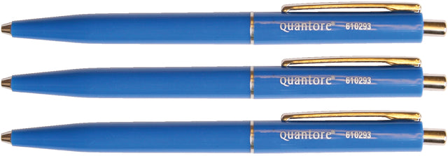 Quantore - Push -Taste und Metallclip Blau