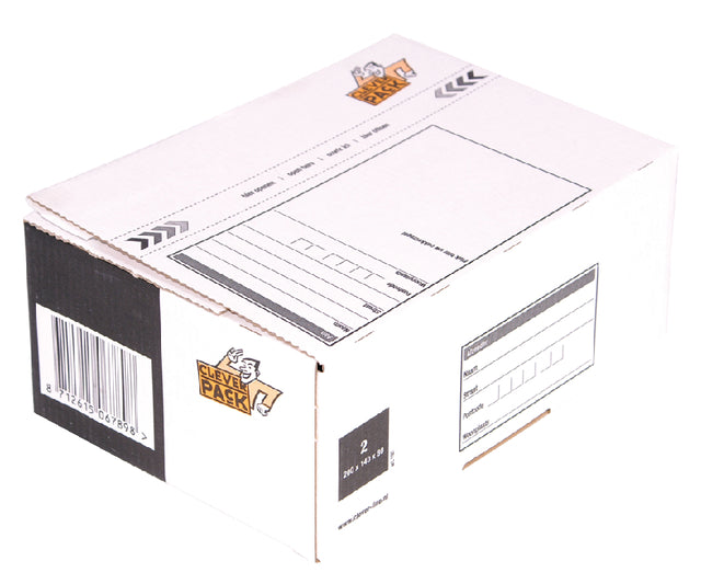 Cleverpack - Postketbox 2 200x140x80mm 25st Weiß