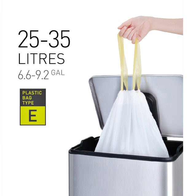 EKO - Abfallbeutel MDPE Typ E Trekb 55x70cm 25-35L Weiß | 6 Stücke