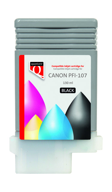 Quantore - Tintenpatrone Canon PFI -107 Schwarz | 12 Stücke