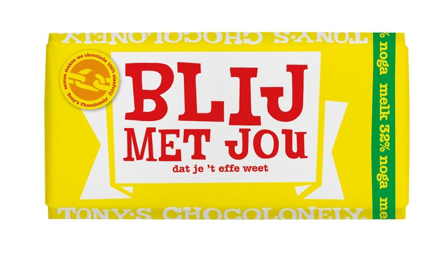 Tony's Chocolonely - Schokolade Tony Chocolonely Milch Noga glücklich mit Ihnen | 15 Stücke