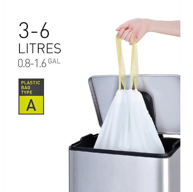 EKO - Abfallbeutel MDPE Typ A Trekb 35x40cm 3-6L Weiß | 6 Stücke