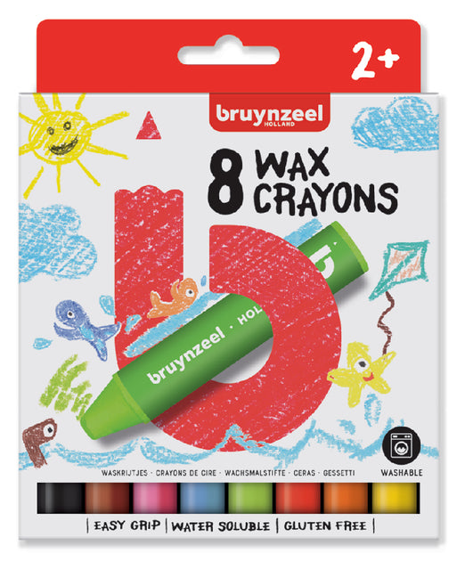 Bruynzeel - Waskrijt Kids Set 8 Stück Assorti | 6 Stücke
