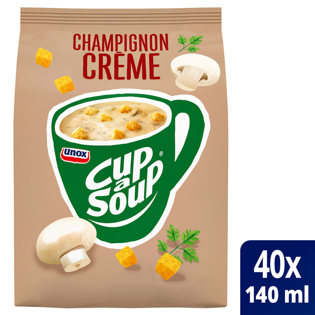 Tasse eine Suppen-Cup-a-Soup-Maschinenbeutel-Pilz-Creme 140 ml