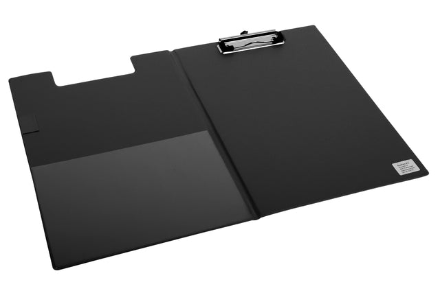 Quantore - Clipboard -Ordner A4 Schwarz mit 100 -mm -Klemme + Penlus | 12 Stücke