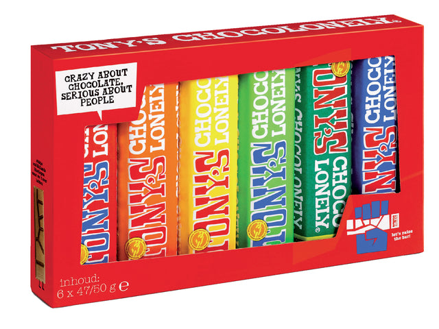 Tony's Chocolonely - Schokolade Tony Chocolonely Probying 6 Bars | 12 Stücke