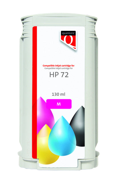 Quantore - Inkcartridge HP 72 C9372A Rood | 12 Stücke