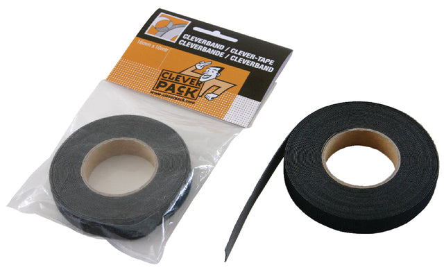 Cleverpack - Klettverschluss Kabelbinder 2in1 Schwarz | 5 Stücke