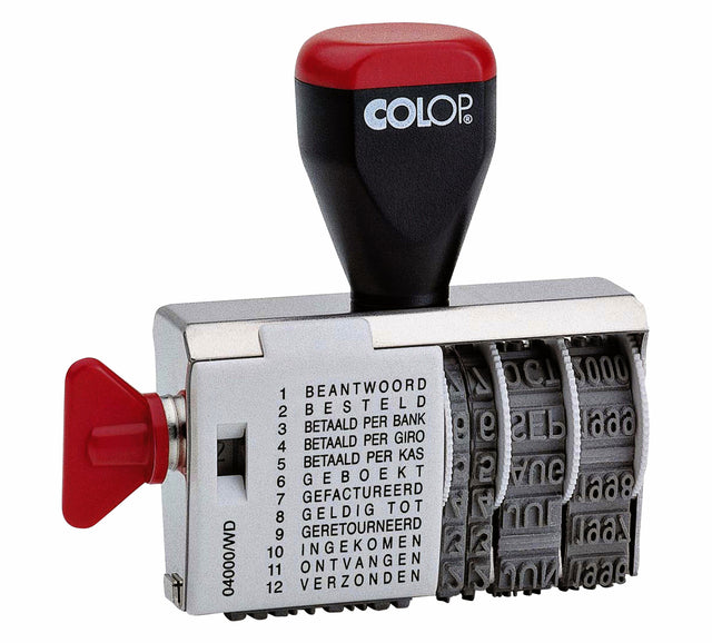 Colop - Word -Date Stempel 04000 mit 12 Texten