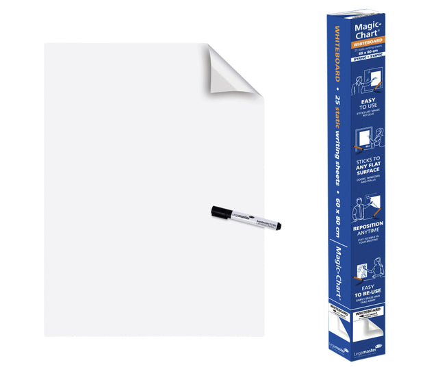 Legamaster - Magic Chart Whiteboard 600x800mm Wt 25V | 4 Stücke