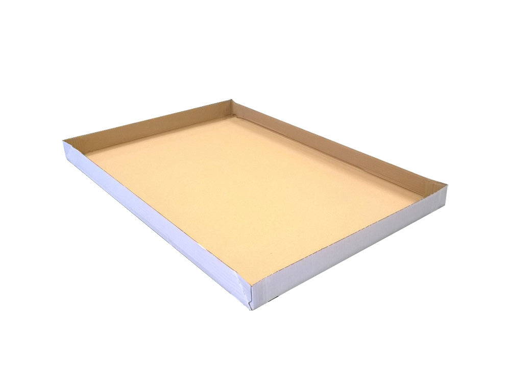 Klika - Golfkartonplatten mit aufrechten Kanten Doppelgolf 1185 x 985 x 150 mm Weiß | 5 Stücke
