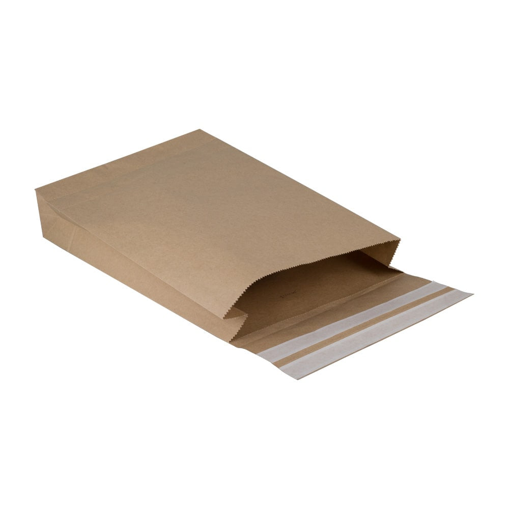 Klika - Kraftpapier -Versandsäcke (mit Rückkehrstreifen) Brown 300 x 80 x 430 mm 100 Gramm/m2