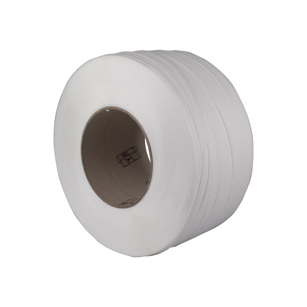 Klika - PP -Band 9 mm x 055 mm 4000 Meter weiß (Roll Core 200 mm)