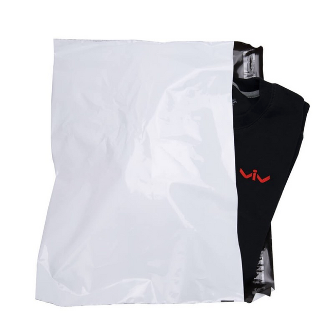 Klika - Coex -Versandtaschen Weiß/Schwarz 750 x 650 + 50 mm 50 Mikron
