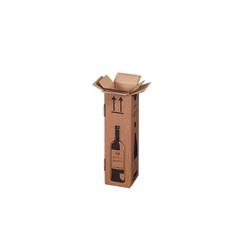 Klika - Flaschenversandkiste für 1 (Wein) Flasche 105 x 105 x 420 mm | 20 Stücke