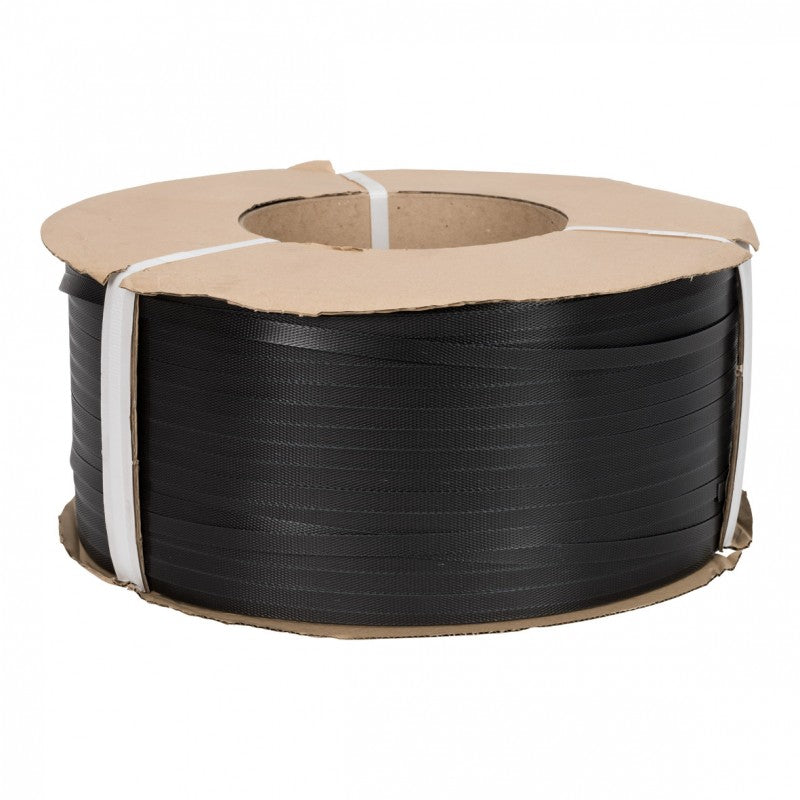 Klika - PP -Band 12 mm x 055 mm 2500 Meter schwarz (Rolkern 280 mm)